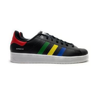 Imagem de adidas Originals Superstar Tênis masculino, Preto/branco/azul, 39