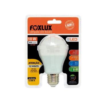 Imagem de Lâmpada LED A60 10W 12V Foxlux - Luz Branca 6500K - 810lm - Certificad