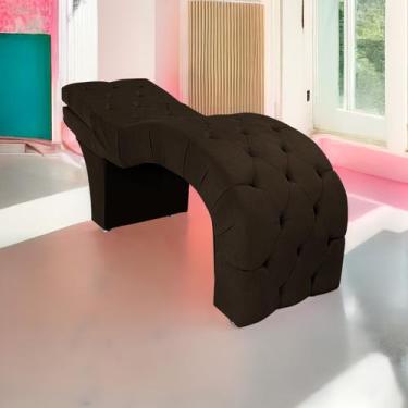 Imagem de Maca Estética com Encosto Dobrável Facial Capitonê Cílios Salão P02 Co