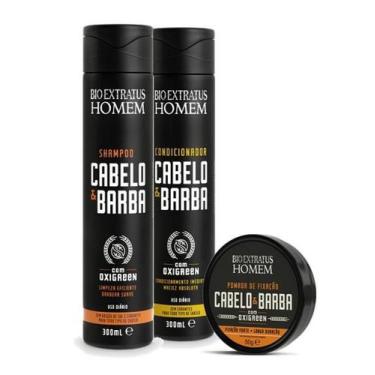 Imagem de Bio Extratus Homem Kit Cabelo e Barba Shampoo Condicionador 300ml e Po