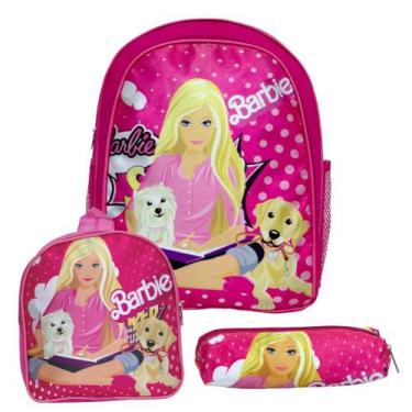 Imagem de Mochila Menina Infantil Barbie Girl com Lancheira e Estojo - TOYS 2U