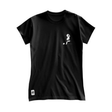 Imagem de Camiseta Santos Masculina Zé Carretilha Estilo Rei, Preto, M