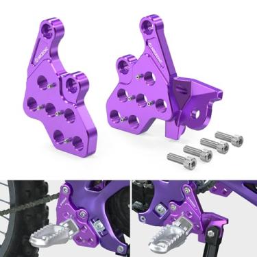Imagem de NICECNC Pacote De Suporte Para Apoio Pés Roxo Compatível Com Surron Light Bee Xs L1E Segway X260 X160 Veja O Encaixe