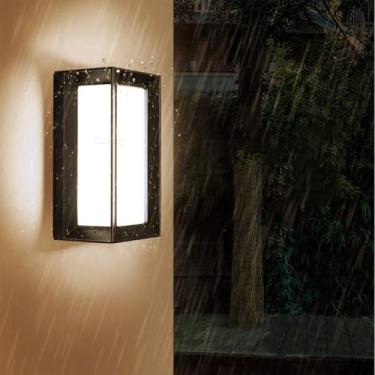 Imagem de Lâmpadas LED de parede externas com sensor de movimento IP65 à prova d'água iluminação de parede luzes de varanda arandela moderna luz de segurança externa interna/externa para cerca de garagem de
