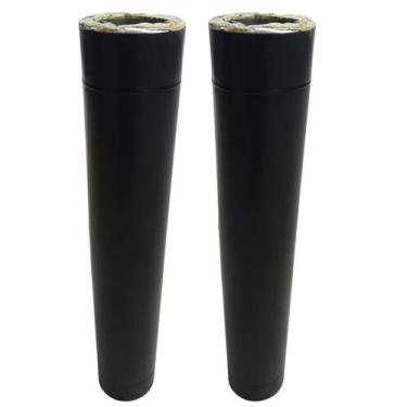 Imagem de Kit 2 Dutos Revestido Lã De Rocha, Forno, Lareira 5 e 7 - INOX LAURIND