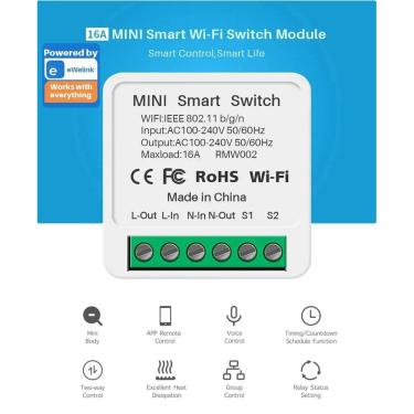 Imagem de Interruptor Mini Smart Home -ewelink Plataforma Sonoff