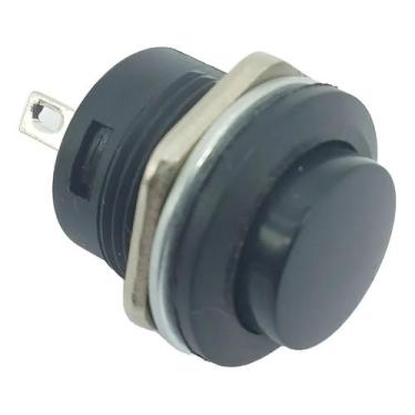 Imagem de Chave botão Kill Switch PUSH pulso preto 16mm guitarra - MXP