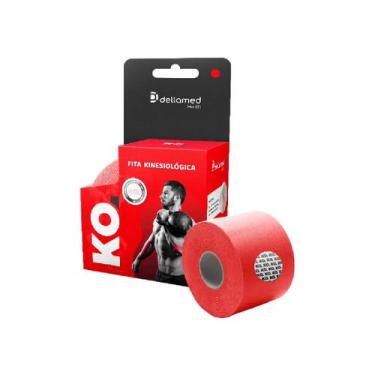 Imagem de Bandagem Elástica Adesiva Kinesiológica Vermelha KO - 01 und - DELLAME