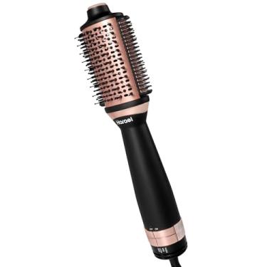 Imagem de Harael Escova Secadora De Cabelo, 4 Em 1, Para Secar, Alisar, Ondular E Dar Volume, Pente Aquecido + Escova Secadora, Escova De Ar Quente De Modo Duplo Para Todos Os Tipos De Cabelo, Ouro Rosa