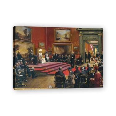 Imagem de Art Museum John Lavery Iconic Realist Portrait & War Scene Canvas Art – Decoração de parede irlandesa atemporal para casa emoldurada 30 x 42 cm