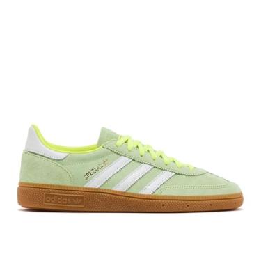 Imagem de adidas Tênis feminino de handebol Spezial, Amarelo solar/branco nuvem/dourado metálico, 37