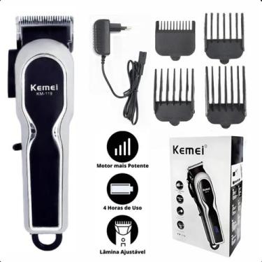 Imagem de Kemei Km-119 Máquina Profissional Cortador Sem Fio Digital - FAZA