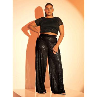Imagem de Calça Pantalona Plus Size em Paetê