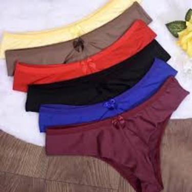 Imagem de Kit 10 calcinha algodão fio duplo - Belly, Cores sortidas entre preto,