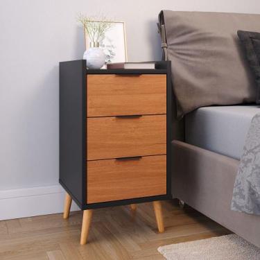 Imagem de Mesa De Cabeceira Retrô Quarto Mesa Lateral Canto Decorativo Toni 3 Ga