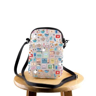 Imagem de JYTAPP Bolsa transversal para técnicos de farmácia RX Pharmacist Gifts Pharmacy Tech Bag for Pharmacist Rx Nurse Graduation Gifts, Bege, One Size