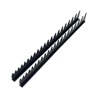 Imagem de ShengQuanHao Organizador de Chaves de Trilho, Suporte para Chaves, Instalável, Design Resistente em V, Acessório para Gaveta de Caixa de Ferramentas, Preto Longo, Tamanho real