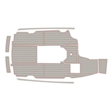 Imagem de Plataforma de natação Mastercraft Prostar Cockpit 1994 de 6 mm Espuma EVA Faux Teak Marine Floor (cinza sobre vermelho)