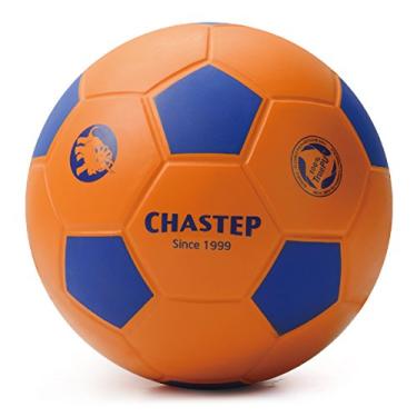 Imagem de Chastep Bola de Futebol Esportiva de Espuma para Crianças ou Iniciantes, 20 cm, Laranja/Azul