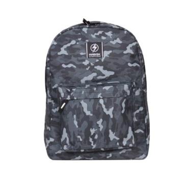 Imagem de Mochila Juvenil Impermeável Rabisk Camuflada RK2439, Preto