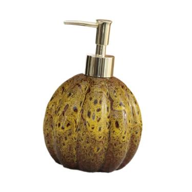 Imagem de IEUDNS Dispensador de sabonete líquido de abóbora de Halloween com bomba de garrafa decorativa multifuncional para, Amarelo
