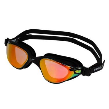 Imagem de Óculos de Natação Speedo Tsunami Adulto Espelhado Preto, Preto, Único,