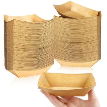Imagem de Pacote Food Boats Oomcu 150, 250 g/m2, papel pardo Kraft, 225 ml