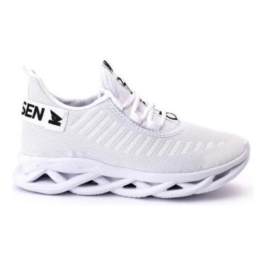 Imagem de Tênis Masculino Branco Academia Corrida Caminhada Casual Dia - Oldsen,