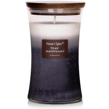 Imagem de Cera de soja natural perfumada de 3 camadas Candles HomeLights 640 ml 