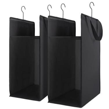Imagem de Cesto de roupa suja suspenso FENTEC Fentec Slim com alças, pacote com 