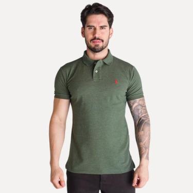 Imagem de Camisa Polo RL Verde Militar Mescla - Ralph Lauren, GG