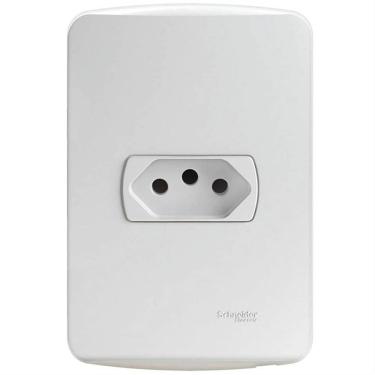 Imagem de Conjunto Tomada 2 Pinos + Terra 10 Amperes 250 Volts Branco Miluz - S3B60340 - SCHNEIDER