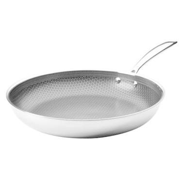 Imagem de Black Cube Frigideira antiaderente de liberação rápida de 30 cm - Frigideira de indução de aço inoxidável - Panelas híbridas - Panelas de indução