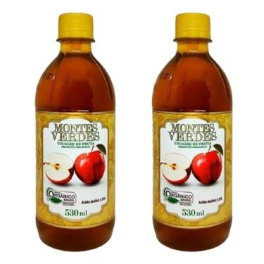 Imagem de Kit 2 Vinagre De Maçã 5% Acidez Orgânico 530ml Montes Verdes