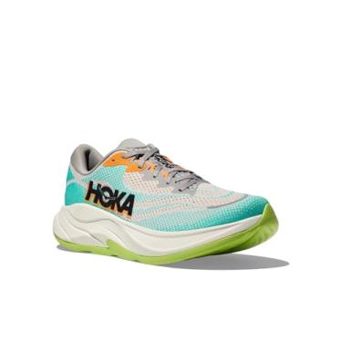Imagem de HOKA ONE ONE Tênis masculino Rincon 4, Cinza estelar/Aqua elétrico, 47