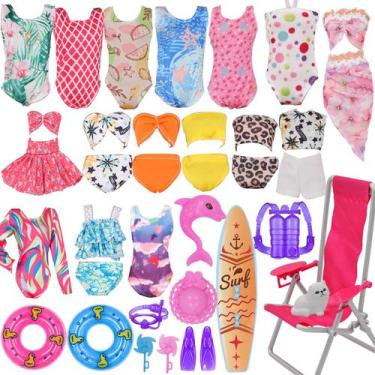 Imagem de Conjunto de roupas de boneca EutengHao Swimsuit Bikini para bonecas de