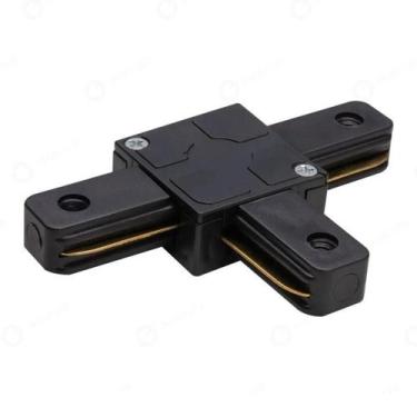 Imagem de Conector Preto em T para Trilho Eletrificado - Bivolt 100-240V - no-br
