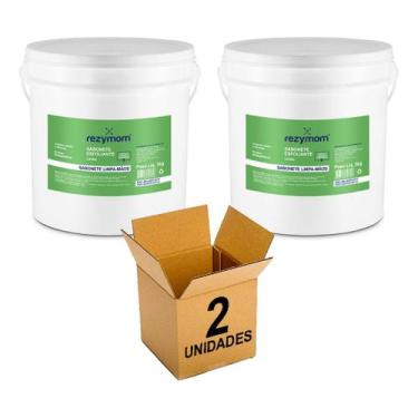 Imagem de Sabonete Esfoliante Limpa-mãos Rezymom Limão 3 Kg - 2 Unid.