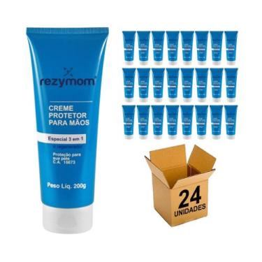 Imagem de Creme Protetor Luva Quim Para Mãos 3 Em 1 Rezymom 200g 24 Un