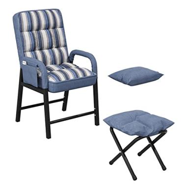 Imagem de Braço, poltrona reclinável com sofá reclinável ergonômico otomano, costas confortáveis com acolchoamento grosso, lounge com encosto ajustável