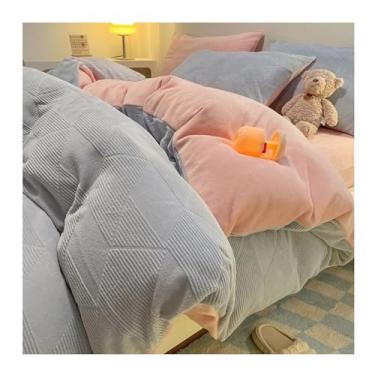 Imagem de Queen e King Size Flanela Leite, Fofo e Quente com Fecho de Zíper, Capa de Edredão para Capa de Edredom de Inverno Completo (Cor: 1, Tamanho: 220 * 240 cm-4pcs) (5 220 * 240 cm)
