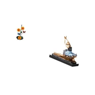 Imagem de Fenteer Porta-toalhas de Papel para Bailarina, Ornamento Antiderrapante, Porta-lenços Vertical, Estátua de Bailarina, Presente de Mesa, Estatueta para Decoraç