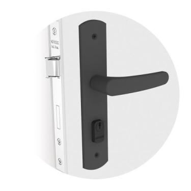 Imagem de Fechadura Externa Ipanema Reta Esp27 Preto 40mm (40X53 PY45) Soprano