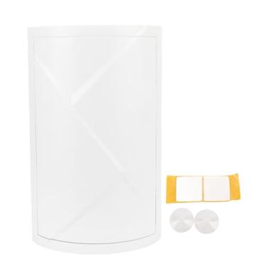 Imagem de Prateleira de armazenamento de canto de banheiro premium PP 2 camadas giratória de 360 graus, organizador de bancada de banheiro para cuidados com a pele, armário de armazenamento de cosméticos para