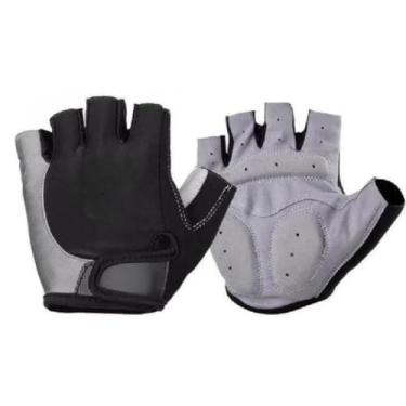 Imagem de Luva Moto, Par de Luvas Gel para Ciclismo, Dedo Curto para Bike, Academia(Preto/Cinza,XL (GG))