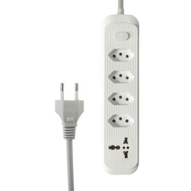 Imagem de Filtro de Linha 6 Tomadas Bivolt 2500W, Cabo Reforçado 2M, Fixação em Parede