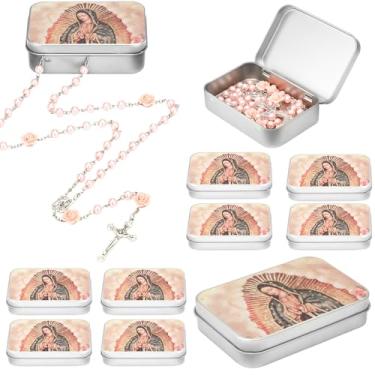 Imagem de Tondiamo Rosário Vermelho Perfumado Virgen De Guadalupe Rosário Vermelho Cidade Católica Nossa Senhora de Guadalupe Rosário com Caixa Metálica Nuestra Señora Recuerdos De Bautizo Primera Comunion