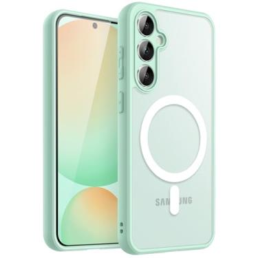 Imagem de JETech Capa Magnética para Samsung Galaxy S24 FE, Compatível com MagSafe, Case Capinha para Translúcida Fosca Traseira à Prova de Choque (Menta Verde)