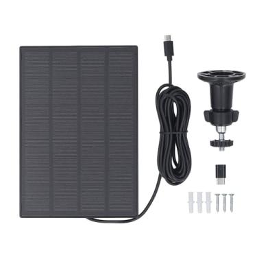 Imagem de Aqur2020 Carregador de Painel Solar, Carregador Solar à Prova D'água Ip66 de 5w Com Suporte de 360 ​​° para Câmera de Segurança Externa Cabo de 3 Metros Tipo C Micro Usb