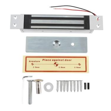 Imagem de Fechadura magnética elétrica de porta única 180KG Força de retenção DC12V Modo NC Fechadura eletromagnética de liga de alumínio para porta corta-fogo de vidro, madeira e metal